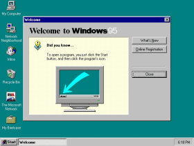 Windows 95:  25 jaar oud en bepalend voor de GUI